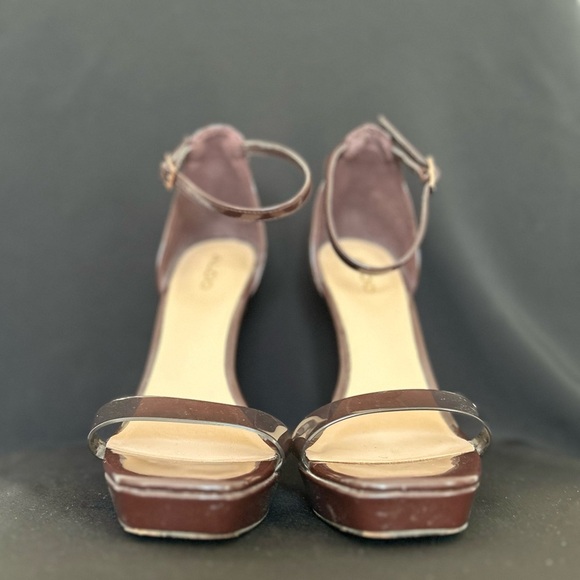 ALDO scarlett High heel sandal - Stiletto heel Dark Brown size 7 - Picture 2 of 9